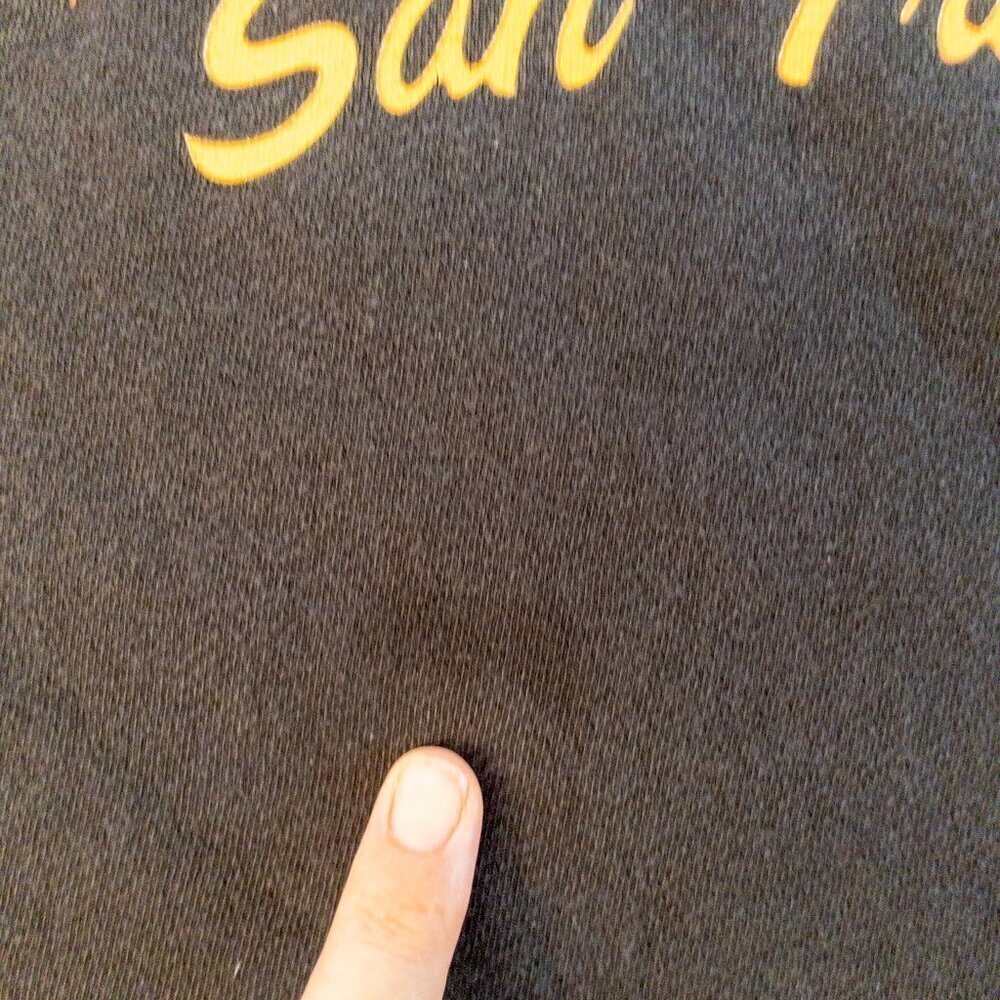 Brandy Melville San Francisco California Cropped Sweatshirt Black Graphic Top - Picture 5 of 6